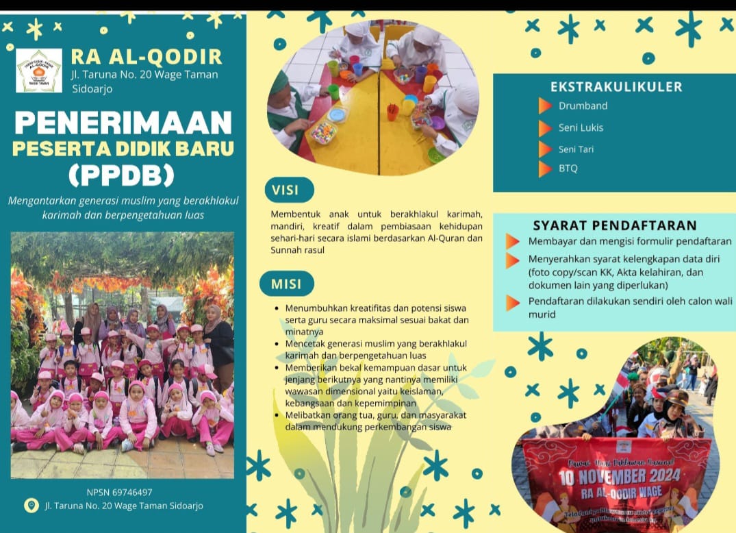 PPDB RA AL QODIR MASIH DI BUKA